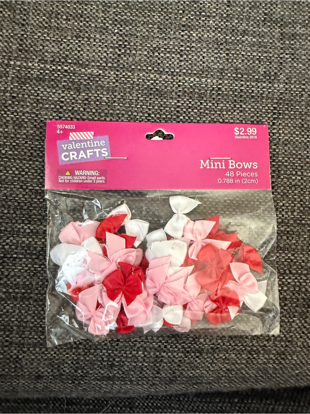 Mini Bows - Red, Pink & White Pack valentines